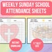 Printable Sunday School Attendance Sheets: Weekly Kids Church Chart ...
