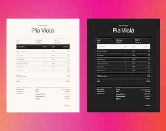 Modern Canva Invoice Template