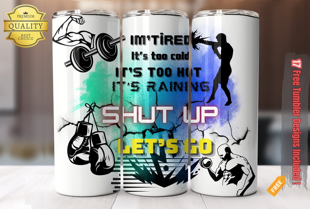 Fitness Tumbler Wrap, GYM Tumbler Sublimation Designs for Digital