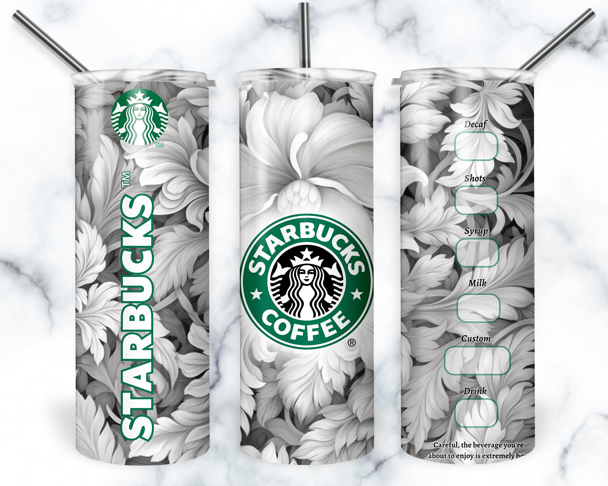 Starbucks - Floral — H3 CUSTOMS