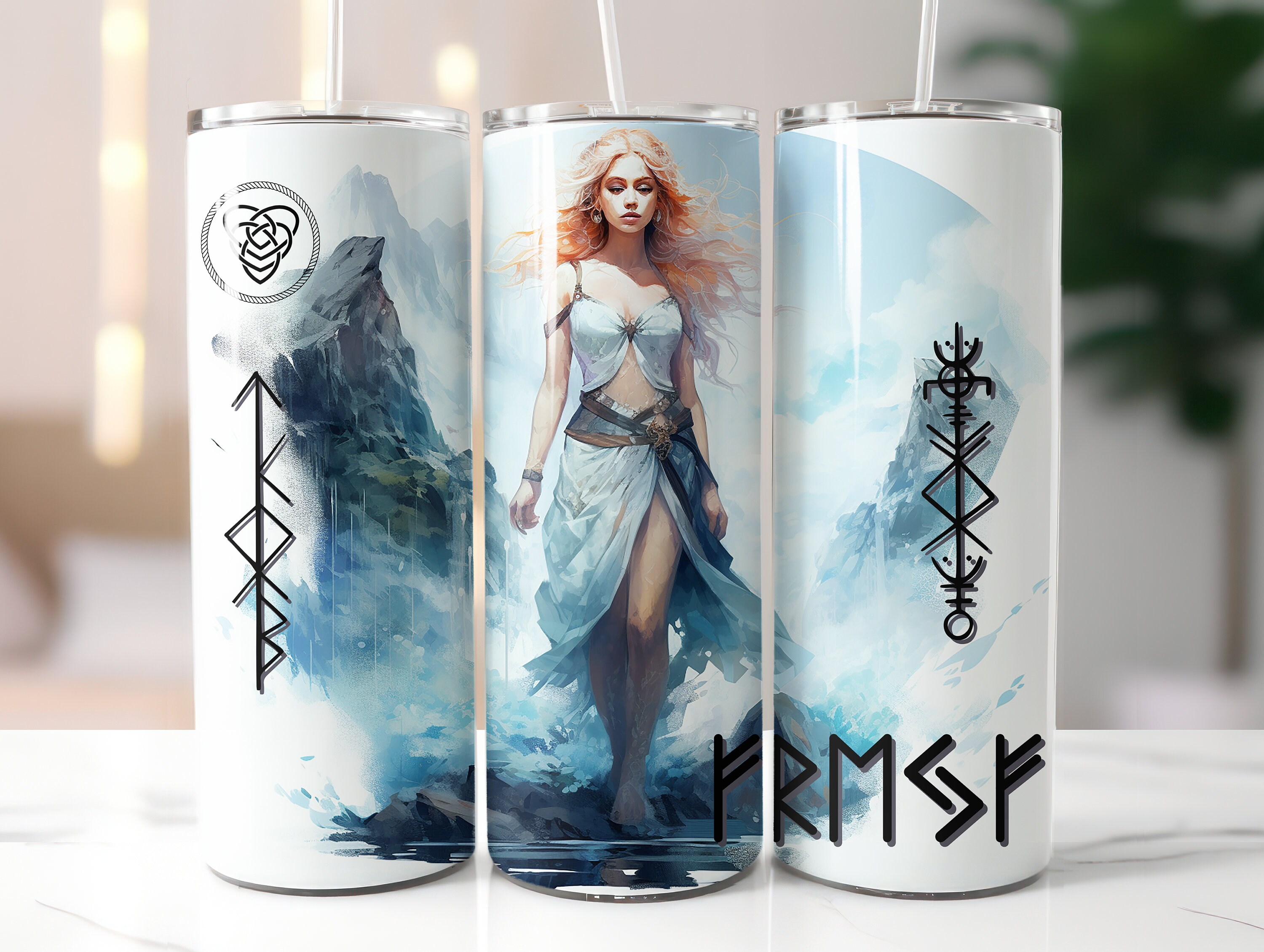 Freya Tumbler Wrap, Norse Myth Sublimation Designs for Digital Download ...