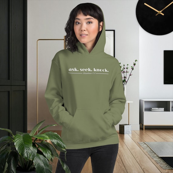 Matthew 7 Bible Verse Ask Seek Knock Sweatshirt Matthew 7 Bible Verse Ask Seek Knock Sweatshirt