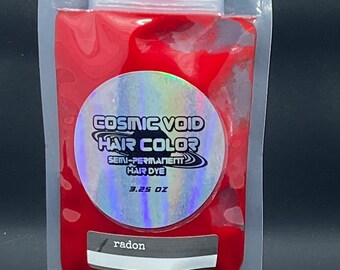 Cosmic Void Hair Color Semi Permanent UV REACTIVE Radon Hot Red Hair Dye  Vegan Cruelty Free