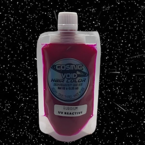Cosmic Void Hair Color Semi Permanent UV REACTIVE Rubidium Hot Pink Hair Dye Vegan Cruelty Free