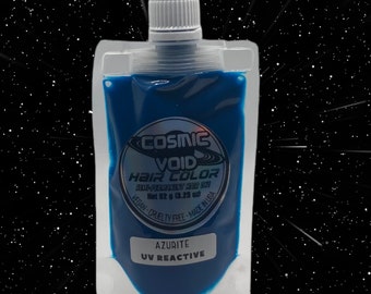 AZURITE Neon Blue UV Reactive Semi Permanent Hair Dye
