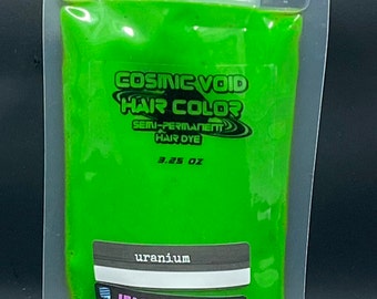 Cosmic Void Hair Color Semi Permanent UV REACTIVE Uranium Hot Green Hair Dye  Vegan Cruelty Free