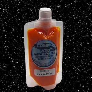 Cosmic Void Hair Color Semi Permanent UV REACTIVE Sodalite Hot Orange Hair Dye  Vegan Cruelty Free
