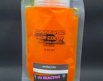 Cosmic Void Hair Color Semi Permanent UV REACTIVE Sodalite Hot Orange Hair Dye  Vegan Cruelty Free