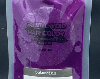 Cosmic Void Hair Color Semi Permanent UV REACTIVE Potassium Hot Purple Hair Dye  Vegan Cruelty Free