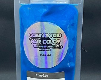 Cosmic Void Hair Color Semi Permanent UV REACTIVE Azurite Hot Blue Hair Dye  Vegan Cruelty Free