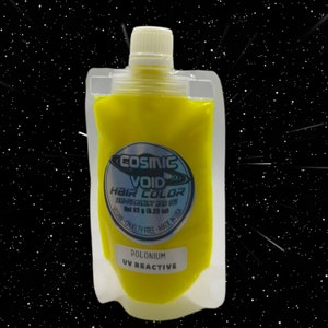 Cosmic Void Hair Color Semi Permanent UV REACTIVE Polonium Hot Yellow Hair Dye  Vegan Cruelty Free