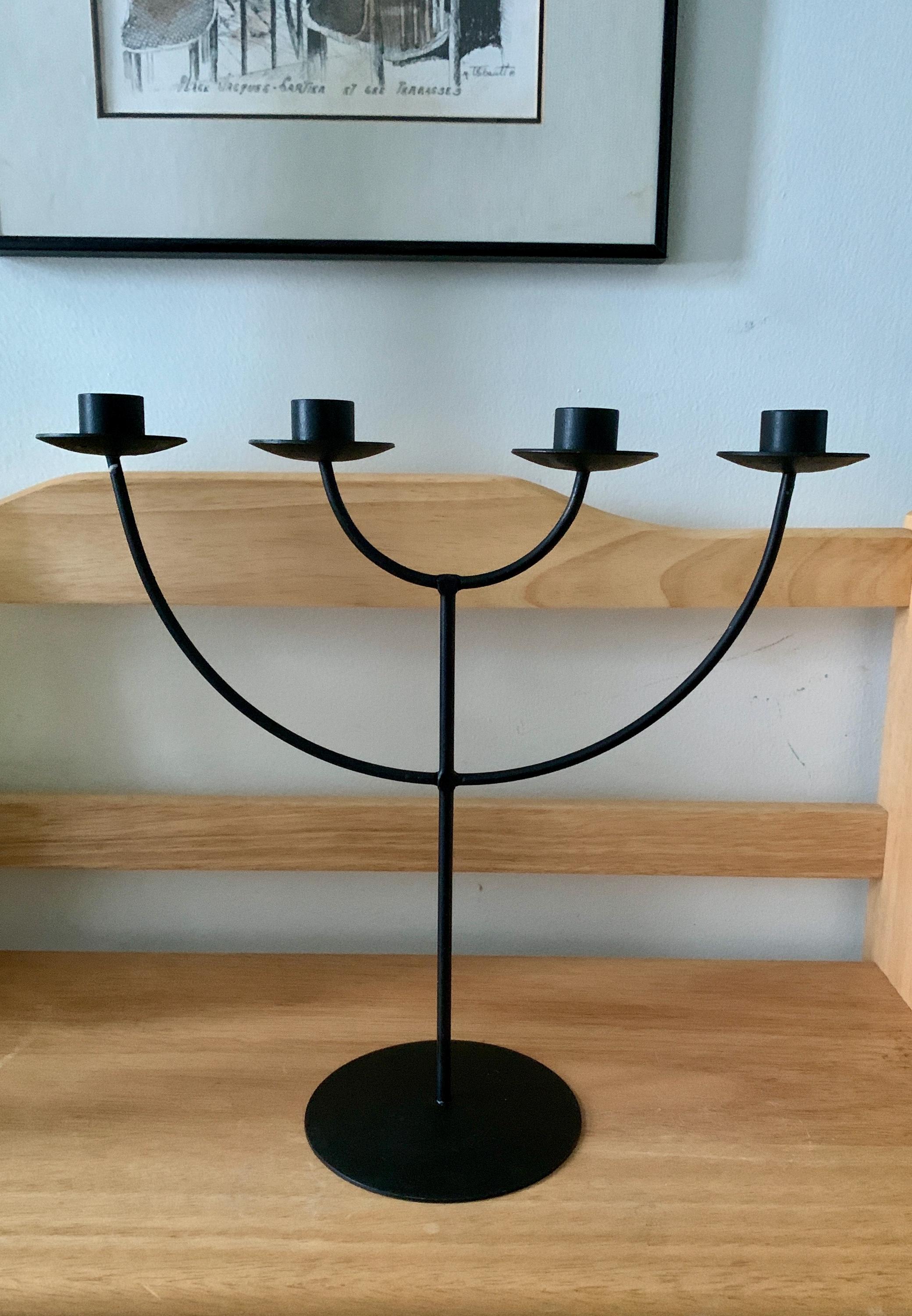 Vintage 12 1/4”x12 1/2” IKEA OF SWEDEN Black Metal 4 Arm