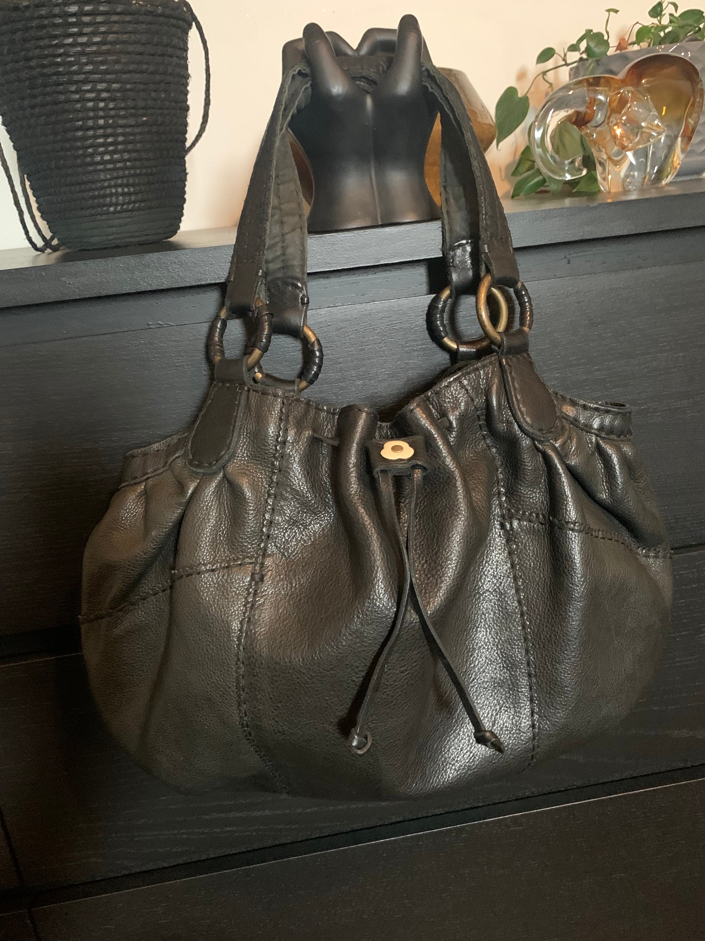 Black Leather Purse -  Canada