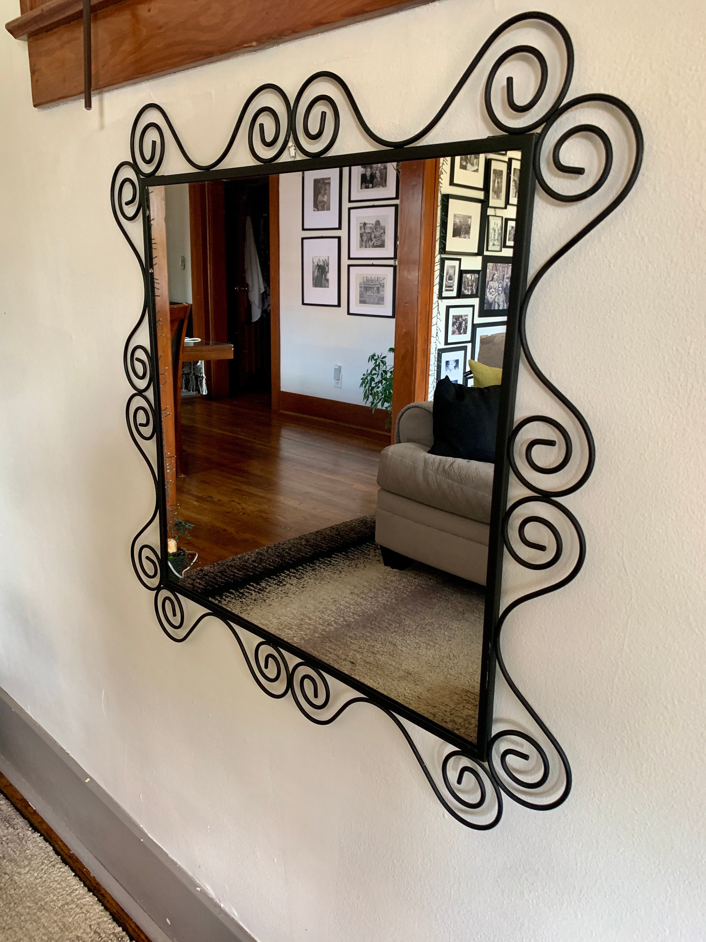 Rare, Discont'd 1990s IKEA NORESUND 28 3/4”x 28 1/4” Black Wrought