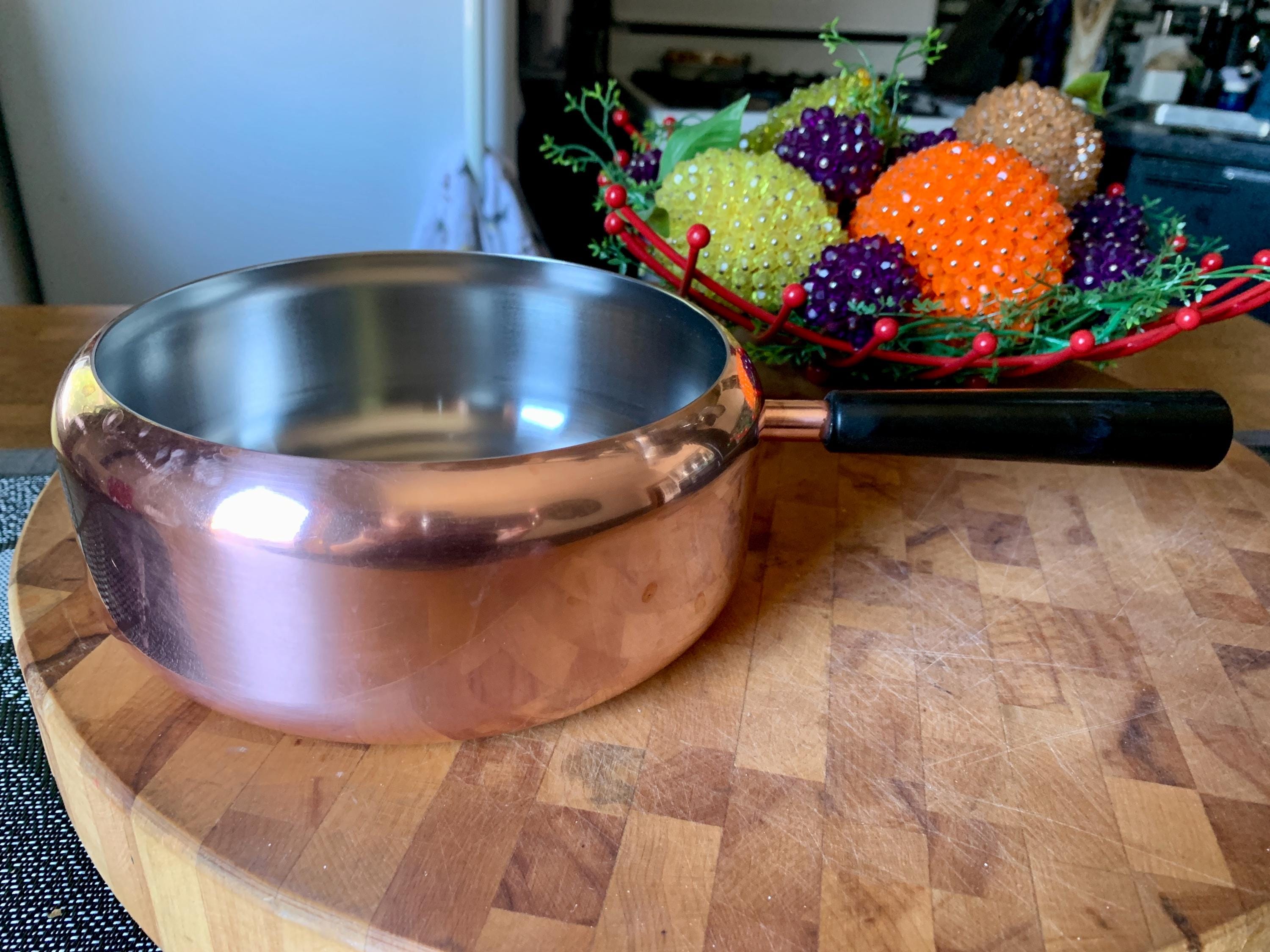 E27 culinox ヴィンテージ スイス spring社製 両手銅鍋 12㎝ E27 culinox ヴィンテージ スイス spring社製 両手銅鍋 12