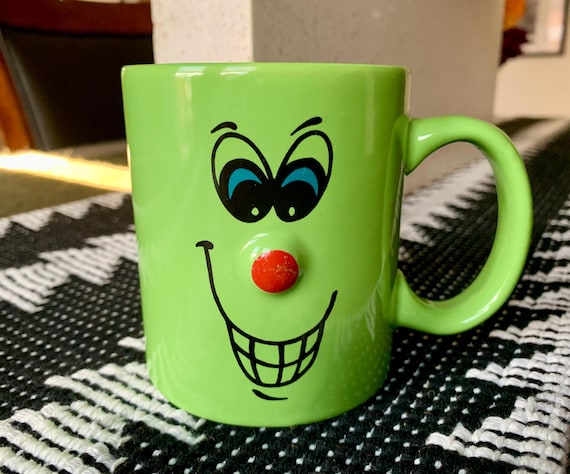 Unused Vintage 10.5 Floz Green Anthropomorphic Ceramic Mug; Whimsical 3D  Funny Face Coffee Mug W/protruding Nose; 90s Collectors Novelty Mug - Etsy  Canada