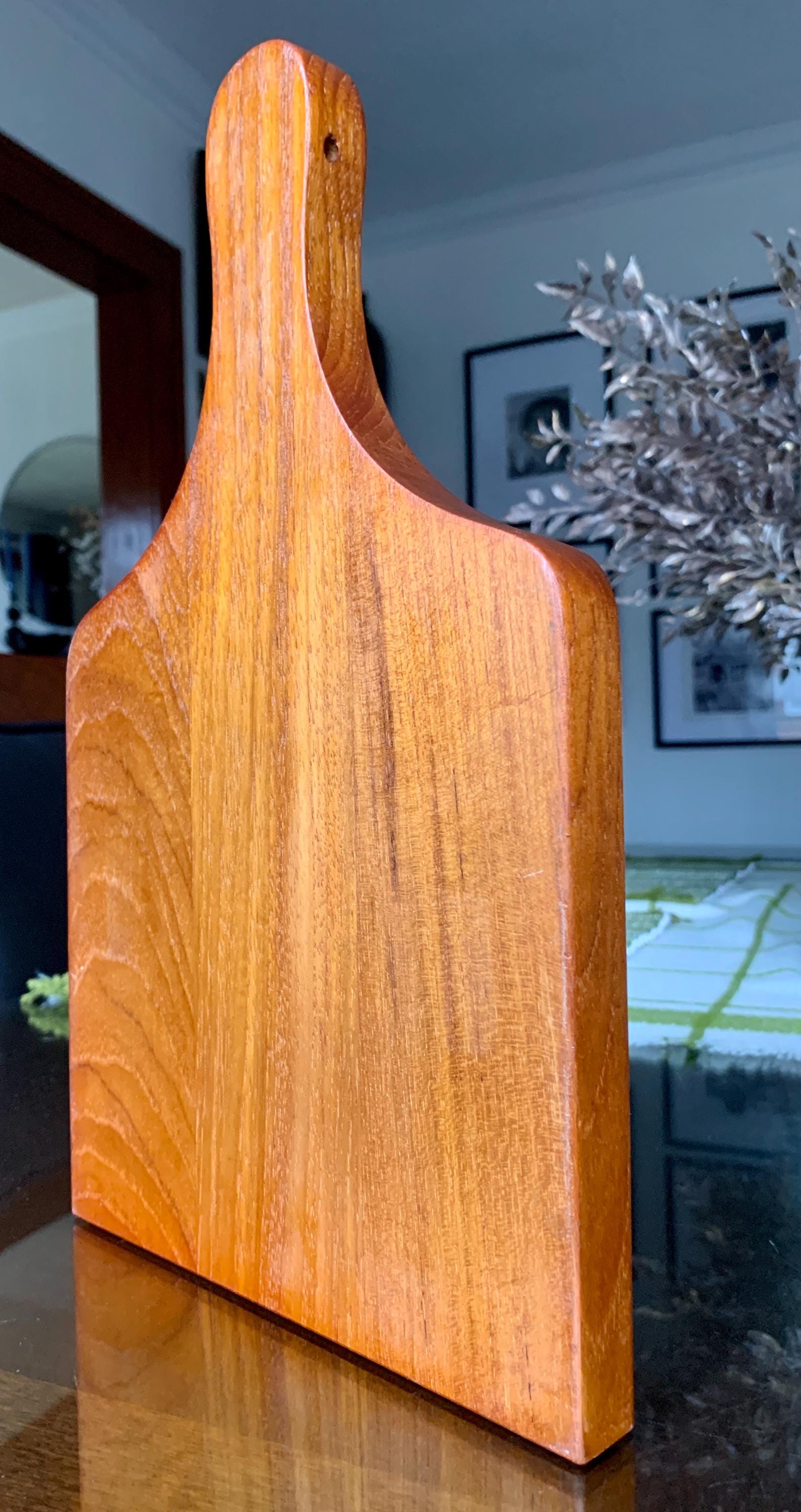 Mid-century 13 1/4”x 7 3/4” ELESVA HOLLAND 2pc Handled Teak Cheese