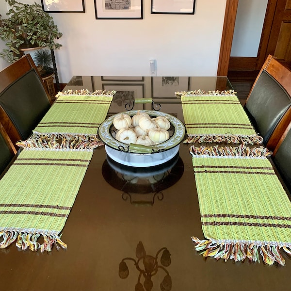 Lime Green Placemats Etsy