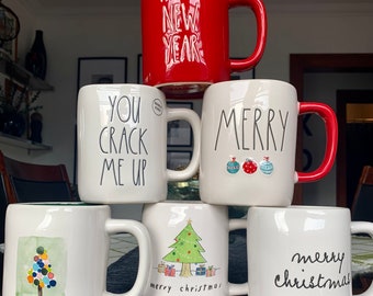 RAE DUNN  Holiday/Winter  Artisian Collection| 16 floz Ceramic Coffee Mug| Merry Christmas| Nutcracker| New Years|Xmas Tree|Reindeer|Gift