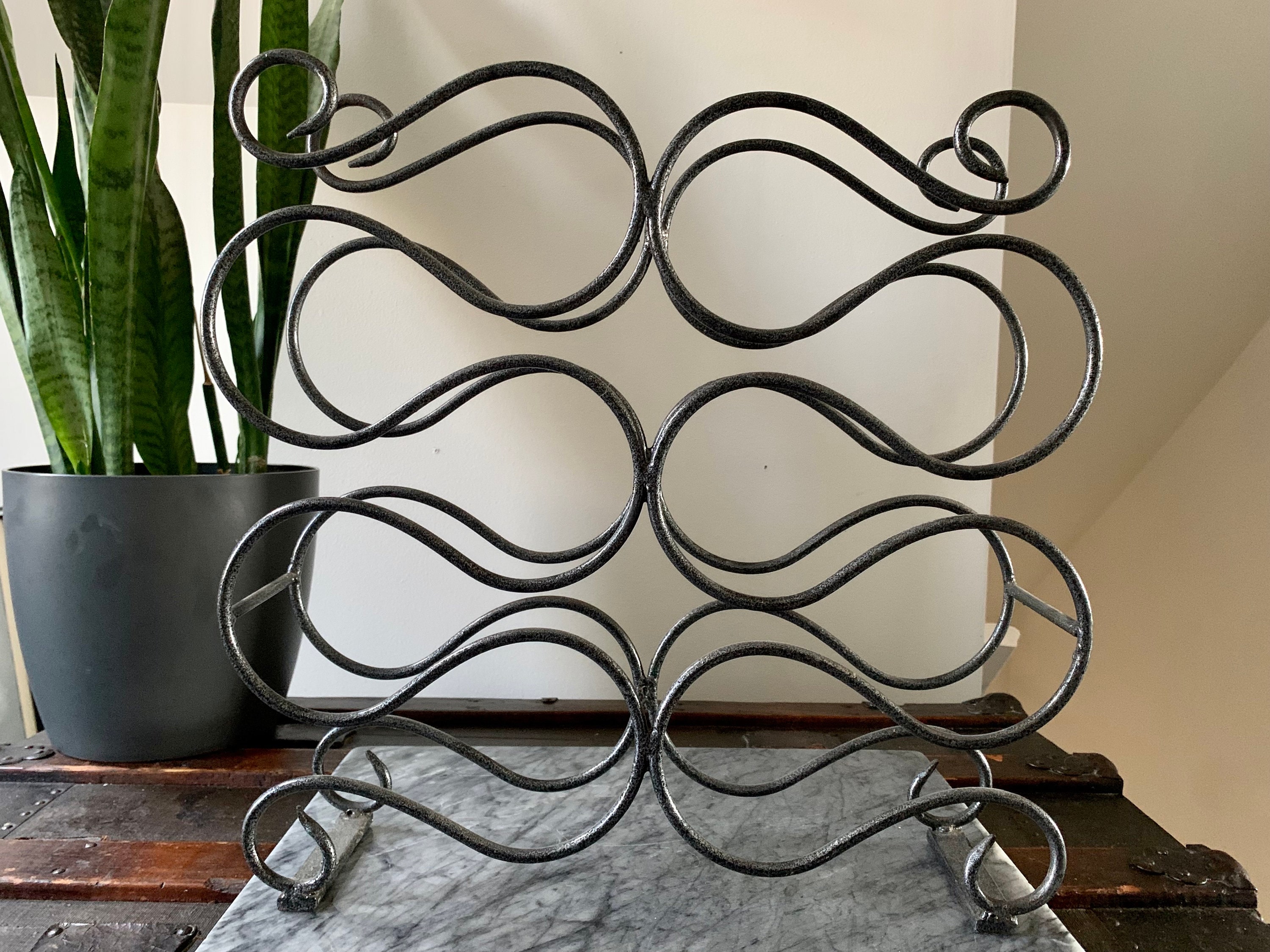 Galvanized Wine Rack Etsy