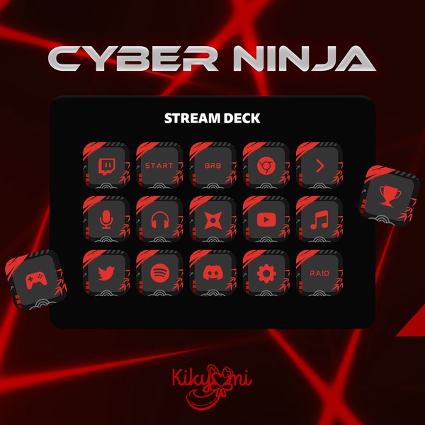 Streamdeck Icons Black and White Etsy