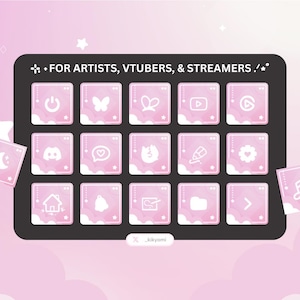 Sweet Sky Pastel Pink Stream Deck Icons – 300 Icon Pack (Digital Download)