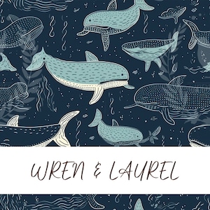 Whales Seamless Pattern, Summer Pattern for Commercial Use, Summer Seamless Watercolor Paint, Beach 03