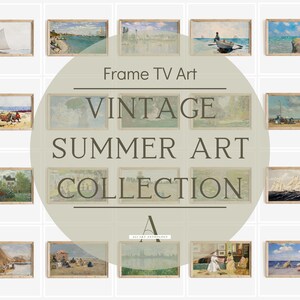 Set Of 30 Summer Frame TV Vintage Art Collection,  Beach Art, Ocean Art, Coastal Art, Digital Art Bundle For The Samsung Frame TV