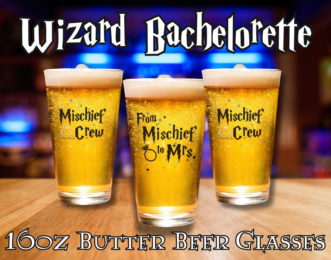 Bachelorette Party Cups Wizard Bachelorette Butter Beer Pint Glasses