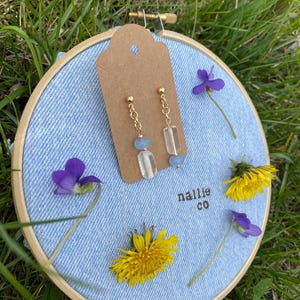 Handmade Gold Beaded Drop Earrings