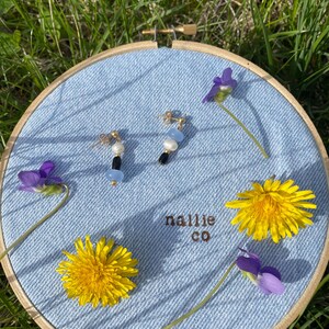 Handmade Gold Beaded Drop Earrings