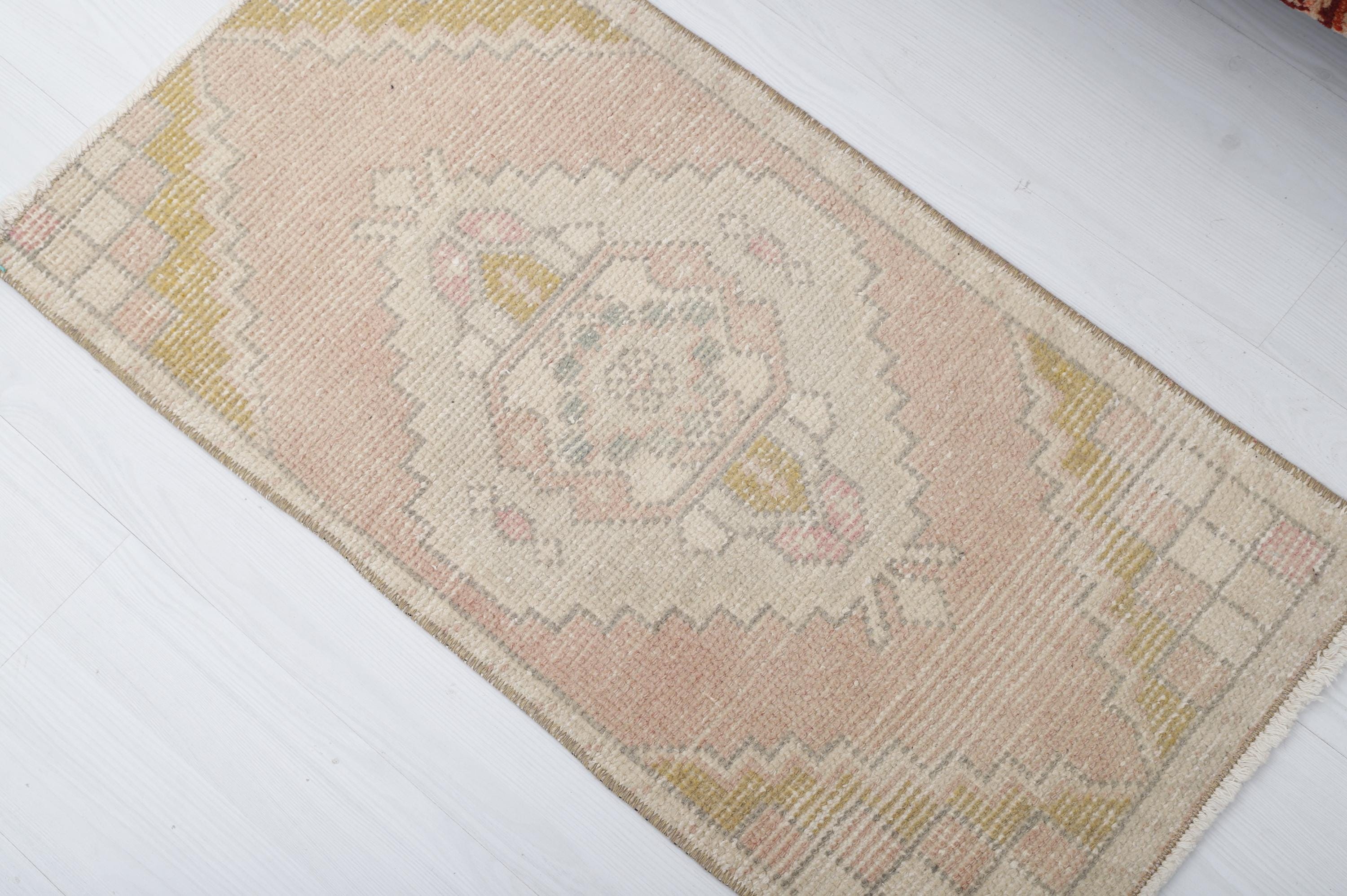 Vintage Turkish Mini Rug, Oushak Door Mat Rug, 2.9 X 1.5 Ft - Etsy