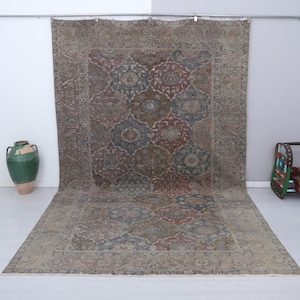 Oversize Vintage Turkish Oushak Rug (11.5 x 7.5 ft)