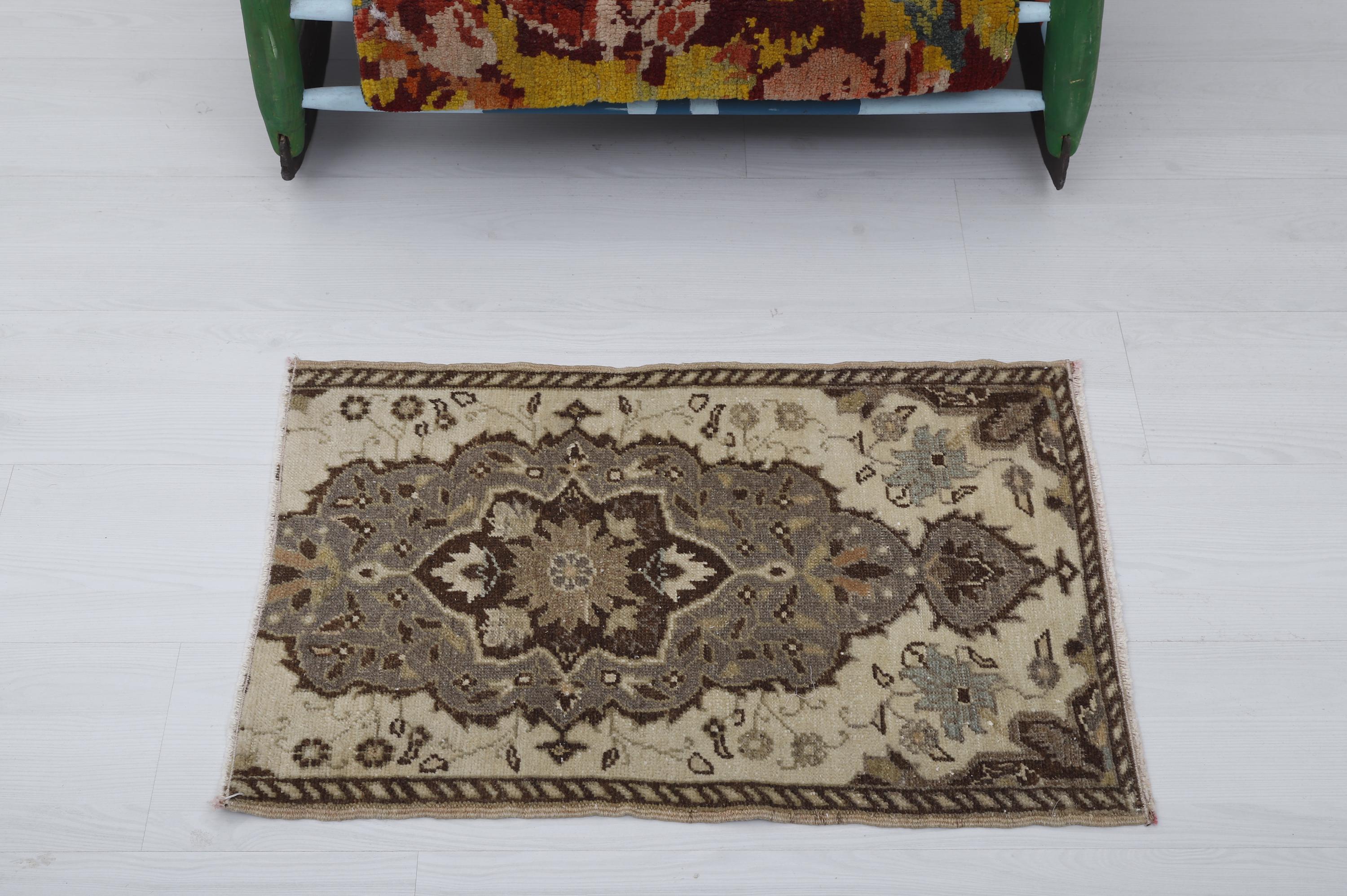 Vintage Turkish Mini Rug: 2x2 Brown Anatolian Oushak Rug - Etsy