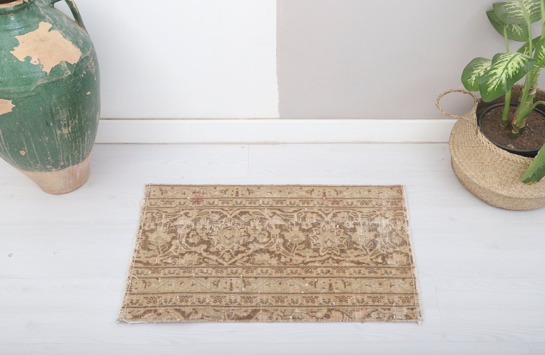 2x3 Door Mat, Mini Turkish Rug, Bathroom Rug, Door Mat Rug,handmade Rug