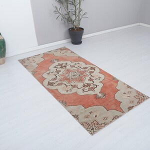 Turkey Oushak Rug, Oushak Rug, Natural Rug,Colorful Rug,4x7 Rug,Kids Rug,Muted Rug,Pastel Rug,Soft Vintage Rug,Turkish Rug,Vintage Rug,17813