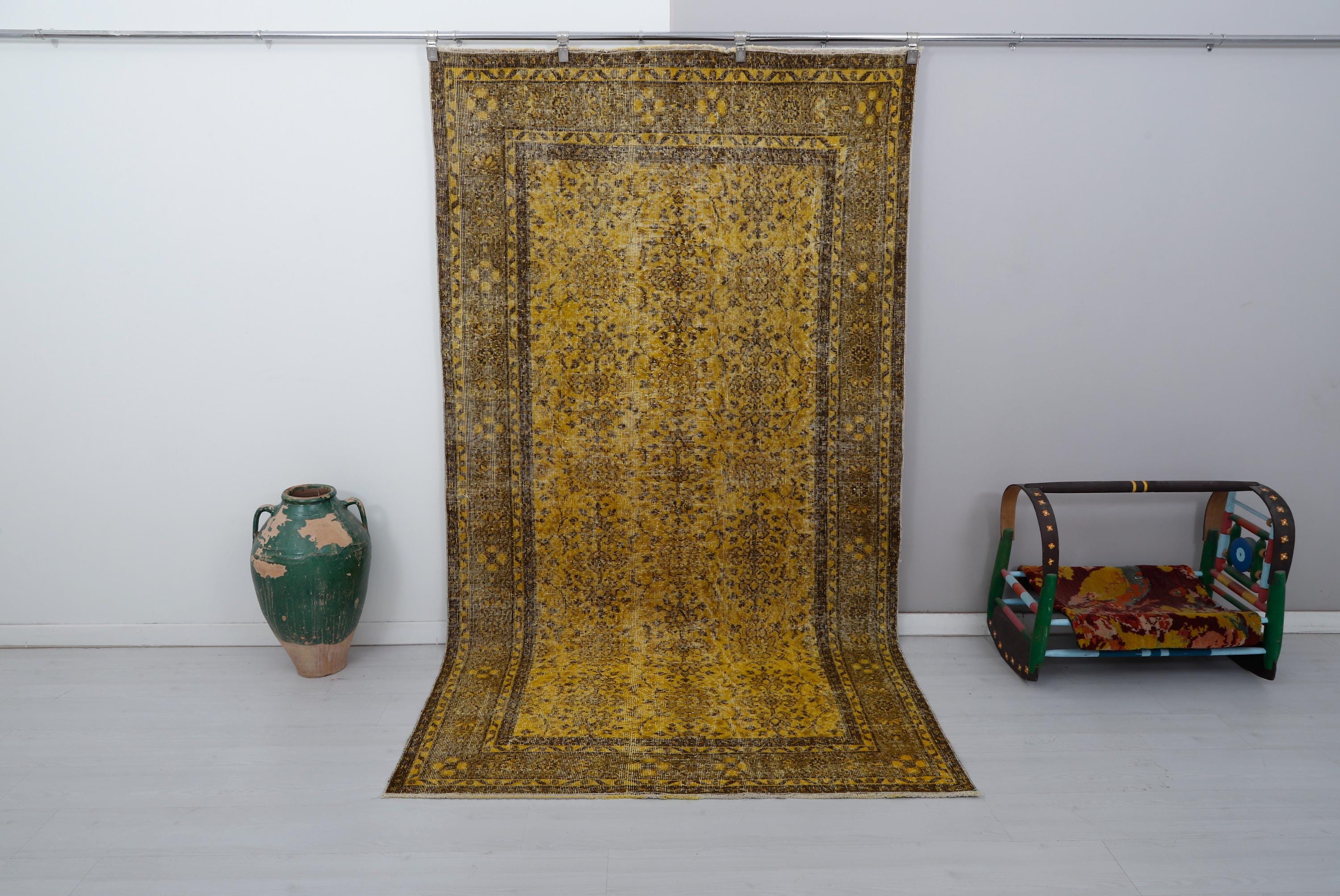 Vintage Turkish Oushak Rug: 5x9 Wool Anatolian Rug - Etsy
