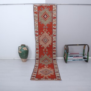 Vintage Runner, 3x10 Turkish Runner, 3x10 Oushak Runner,Runner Rug,Anatolian Runner,Handmade Runner,Wool Runner,Turkish Rug,Home Decor,31012