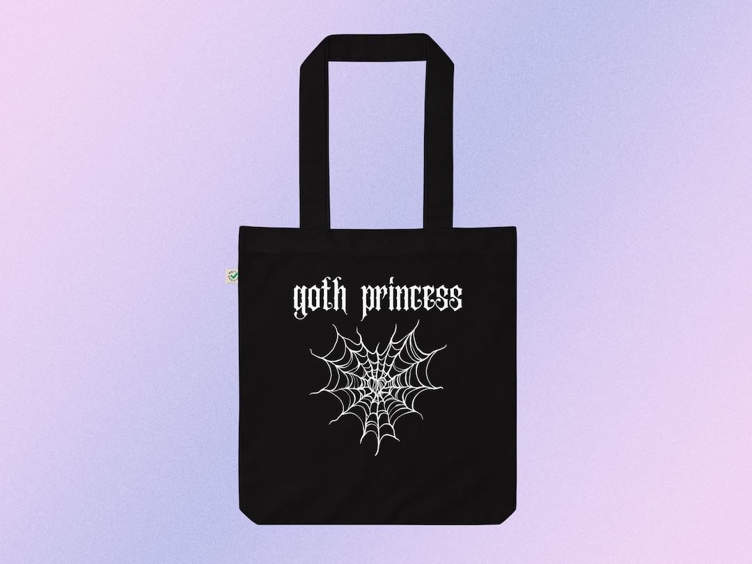 Goth Princess Tote Bag Goth Tote Bag Tote Bag With Text Gothcore Tote