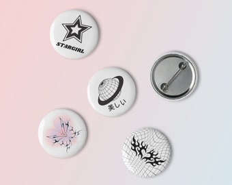 Y2k Acubi Pin Buttons | Y2K Pin Badges - Cybercore Pins Y2k Acubi Pin Buttons | Y2K Pin Badges - Cybercore Pins