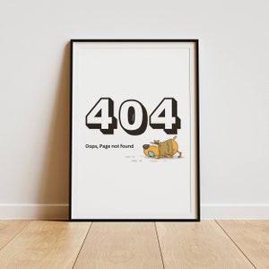 Funny Office Decor Digital Prints Nerd Gifts Geek Gifts Computer Geek Poster Funny Computer Nerd Poster Programmer Humor 404 Error Wall Art