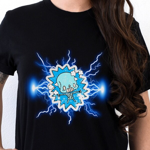 Funny High Voltage Energy Cartoon Shirt, Electric Shock Shirt, Halloween Shirt, Shocked Shirt