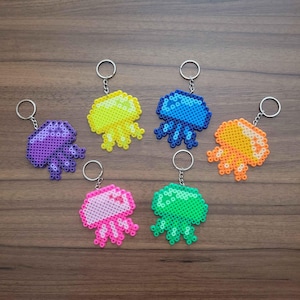 Jellyfish Keychain Perler Beads | Accessory | Decoration