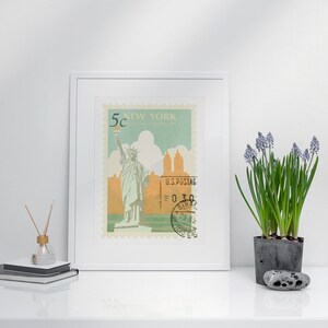 New York City Vintage Stamp Poster