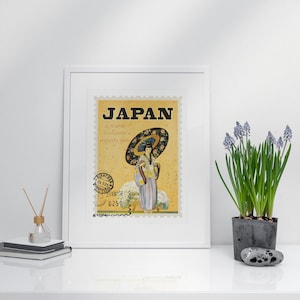 Japan Vintage Stamp Poster