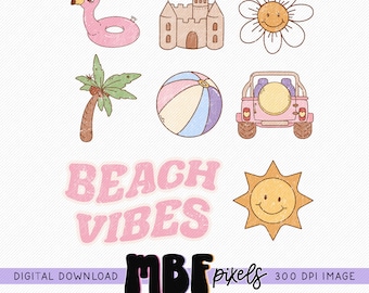 Beach Vibes Sublimation PNG, Beach Bum, Sommer Sublimation, Sommer Doodles Sublimationsdesign, trendige PNGs, Grafik für kommerzielle Nutzung