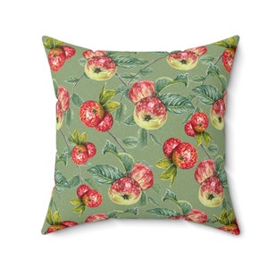 Cozy Throw Pillow - Apple Harvest of Spun Polyester Square Pillow Gift for Grandma, Hugs From The Garden Pillow, Design Created by Lyn Alice
