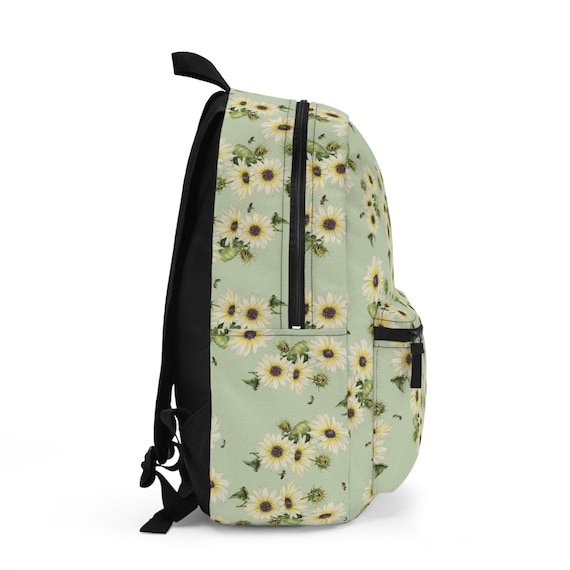 Rucksack Sonnenblume Bienen: Florales Grünes Natur Design