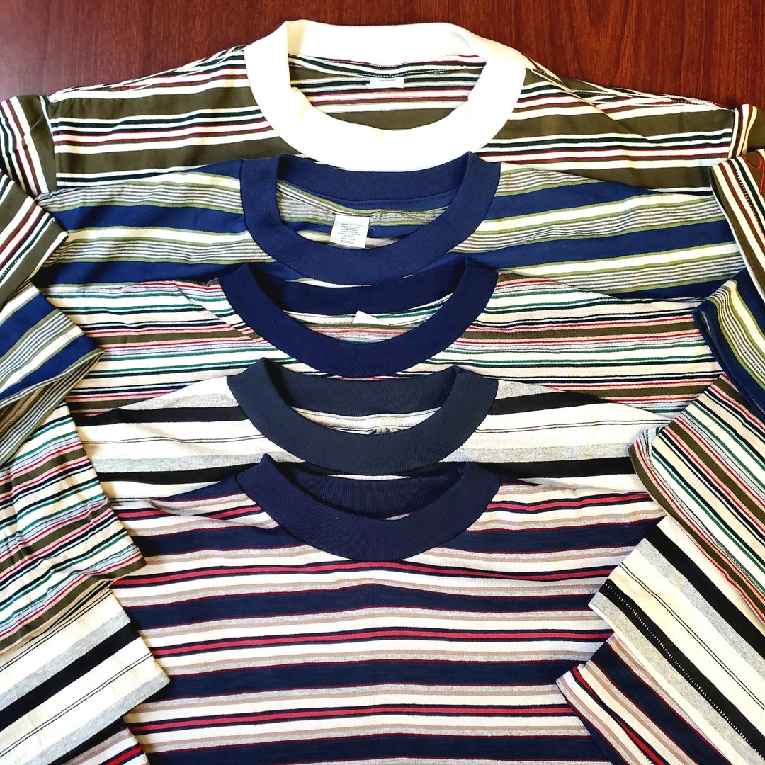 Tee Shirt, Oversize, Stripe, 100% Cotton, New, Old Stock, Vintage 80s. Made in USA. Fits - Etsy Tee Shirt, Oversize, Stripe, 100% Cotton, New, Old Stock, Vintage 80s. Made in USA. Fits - Etsy