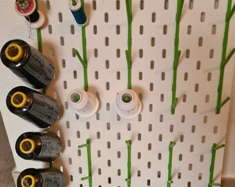 2 x Portacarretes de hilo mejorados para la serie Skadis de Ikea (superior e inferior)